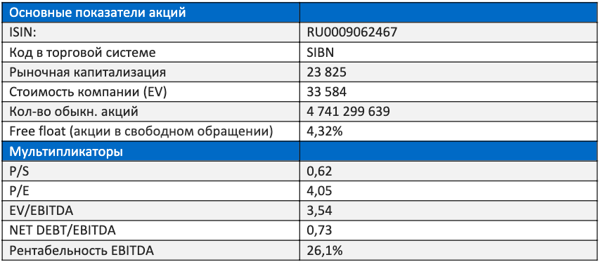Gazprom Neft Indicatori di prestazioni chiave