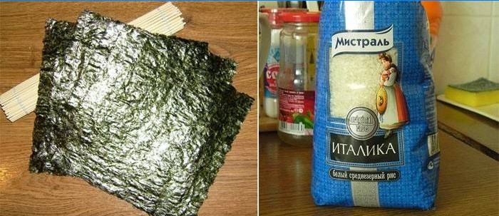 Sushi Rice e Nori Dry Seaweed