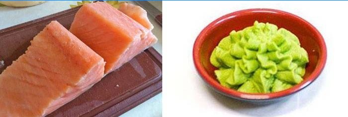 Filetto di pesce rosso e wasabi