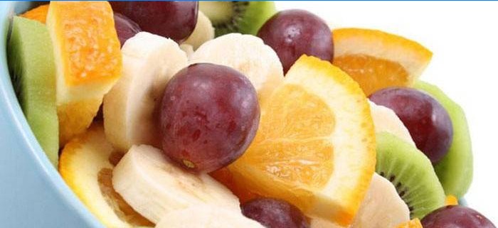 Frutta ad alto e basso contenuto calorico