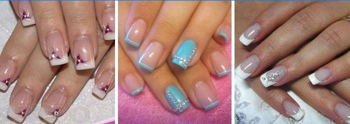 Manicure francese con decorazioni