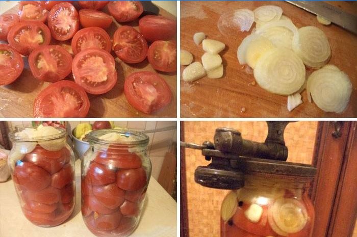 Pomodori in una foto di riempimento gelatinoso