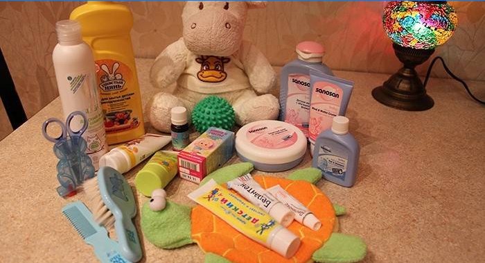 I primi prodotti per l'igiene per un bambino