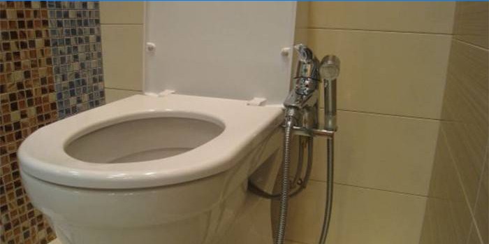 Doccia igienica collegata alla toilette