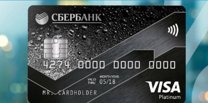 Carta nera Visa Platinum Sberbank