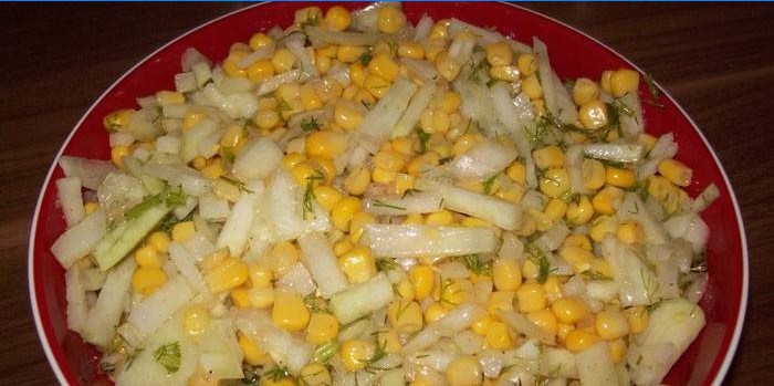 Insalata di mais con cavolo