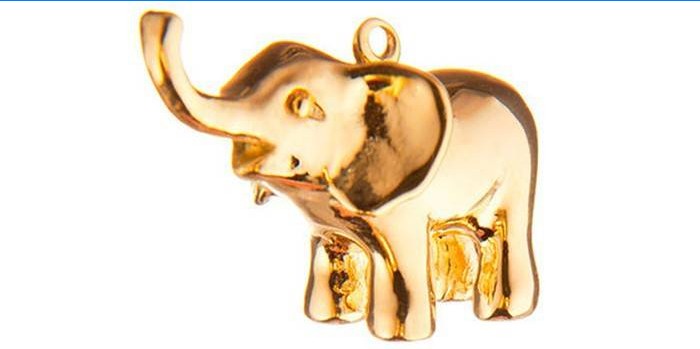 Ciondolo elefante in oro