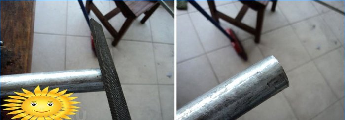 Preparare il tubo per l'infilatura