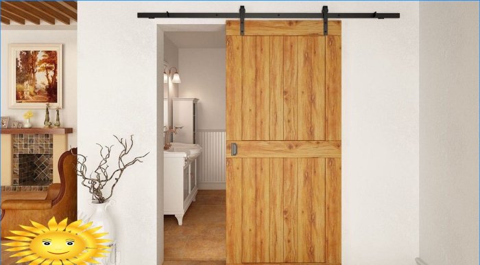 Porta del fienile all'interno
