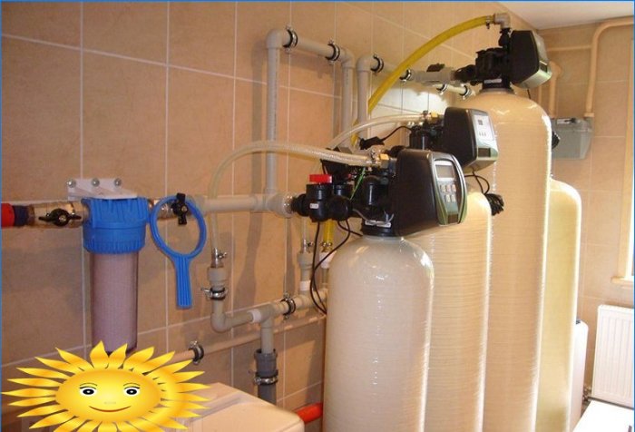 Sistema di trattamento delle acque in una casa privata