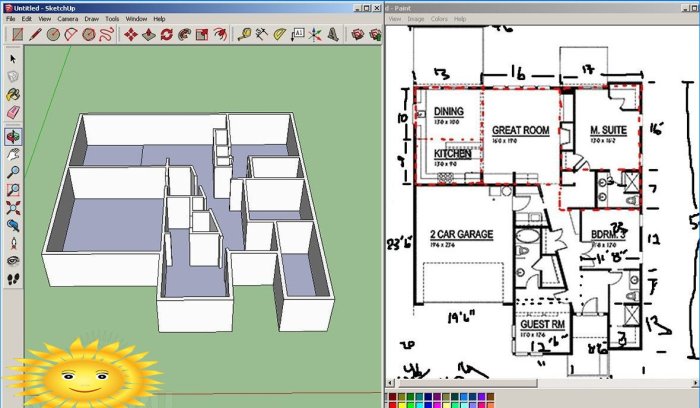 Creazione di un piano casa in SketchUp