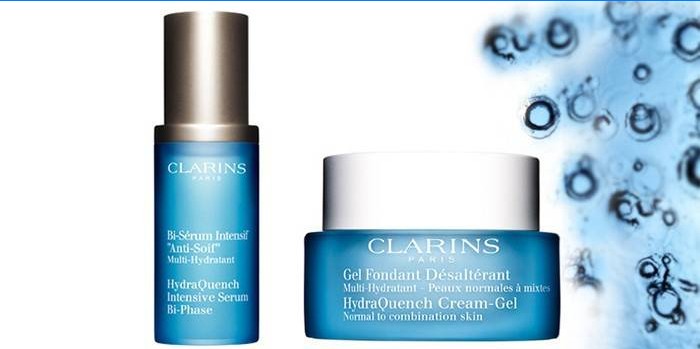 Siero idratante e gel viso Clarins