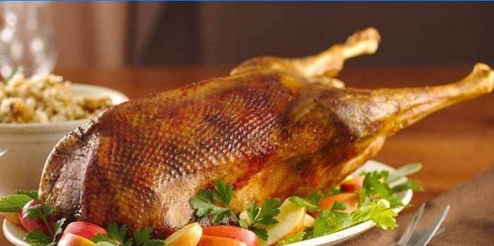 Carcassa d'anatra al forno