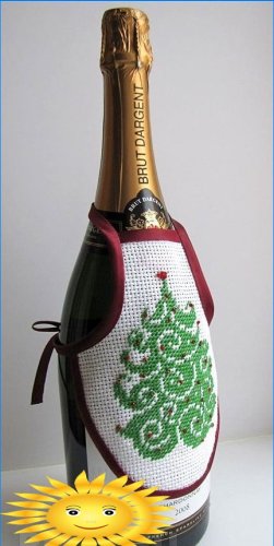 Idee per Natale Decorare una bottiglia di champagne