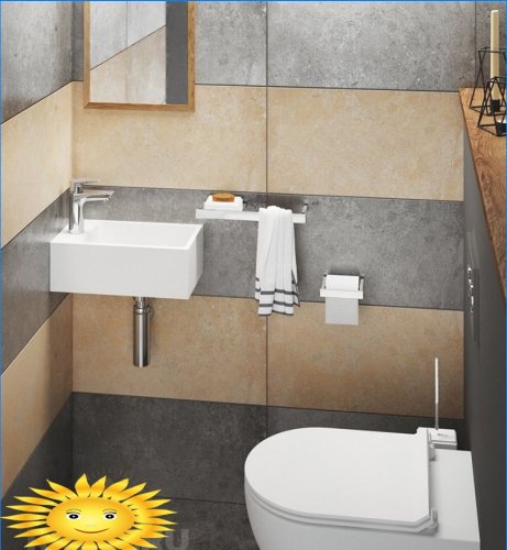 Mini-lavandini all'interno del bagno e della toilette