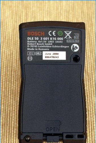 Telemetro laser Bosch DLE 50 Professional - lato posteriore