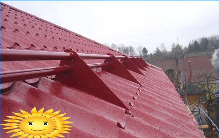 Ringhiere per tetti: installazione e installazione di protezioni antineve