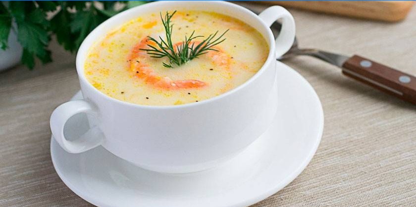 Zuppa di purea di formaggio