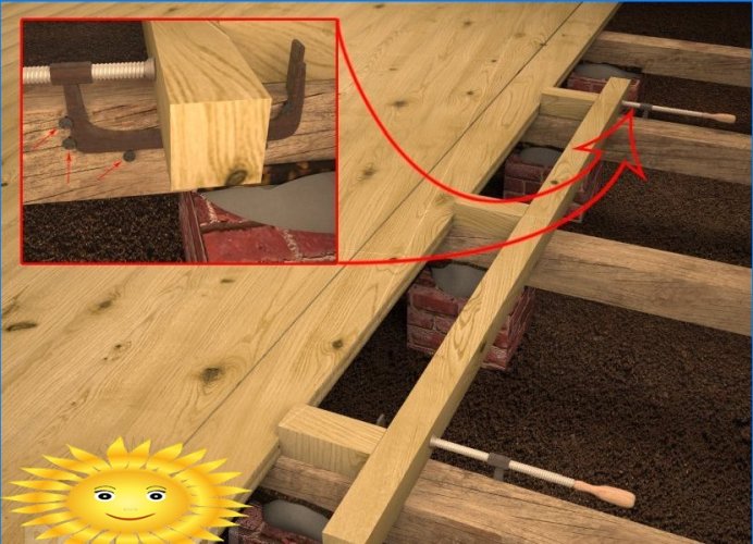 Master class: come posare un pavimento di legno su tronchi con le tue mani