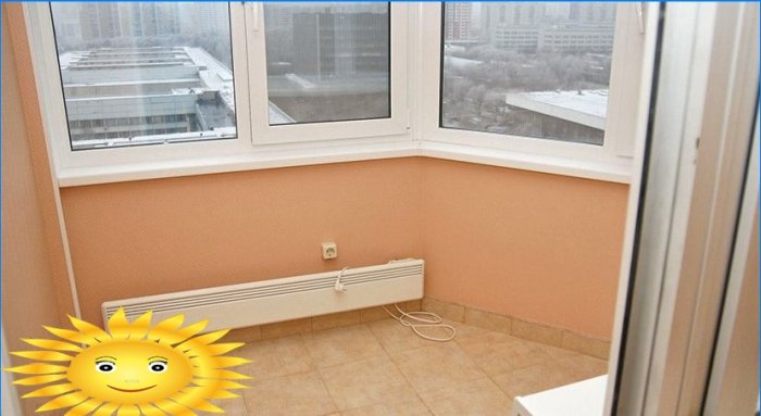 Riscaldamento del balcone con un termoconvettore