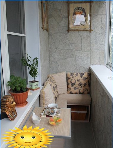 Interior design del balcone