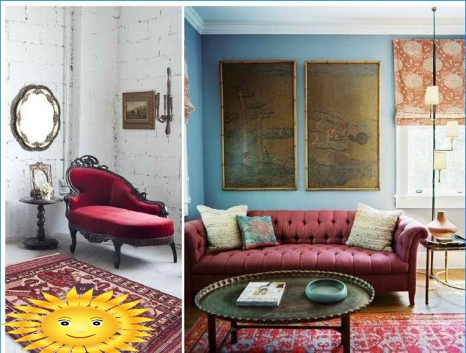 Marsala color vino - una tendenza della moda del 2015 negli interni