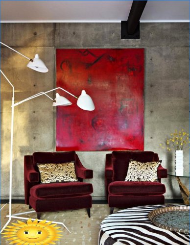 Marsala color vino - una tendenza della moda del 2015 negli interni