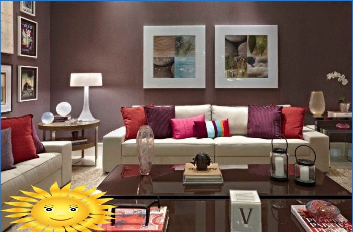 Marsala color vino - una tendenza della moda del 2015 negli interni