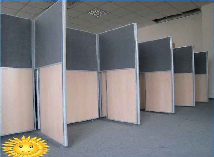 Pareti divisorie in alluminio: suddivisione in zone dell'ufficio