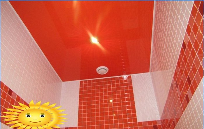 Soffitto teso in bagno