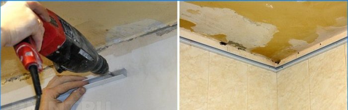 Installazione di un soffitto a doghe