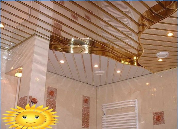 Rack a soffitto in bagno