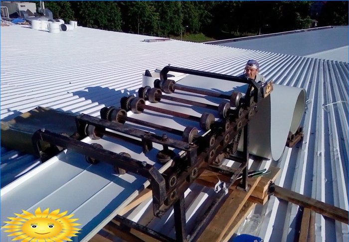 Costruzione e installazione di coperture con giunti a doppia aggraffatura