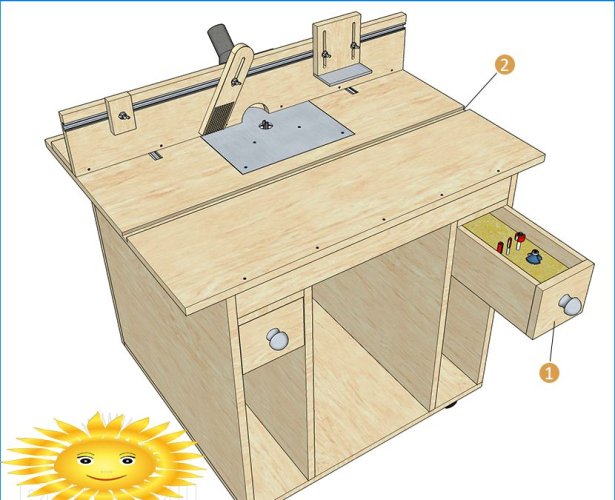 Tavolo di fresatura fai-da-te per un router manuale, istruzioni dettagliate