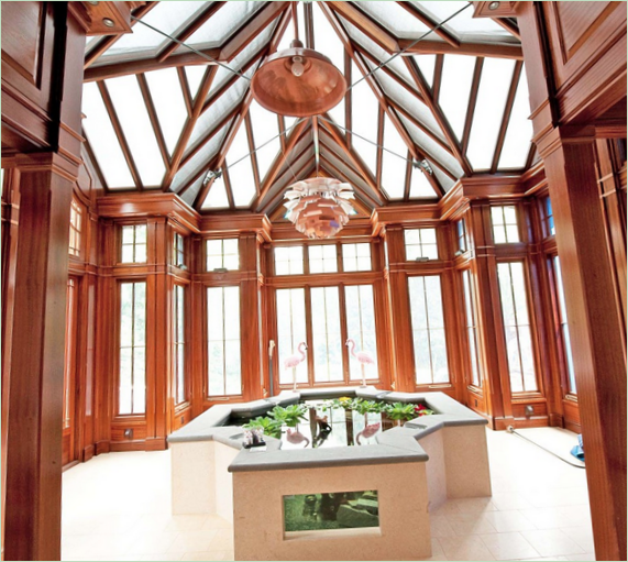 Interior design di una serra di lusso