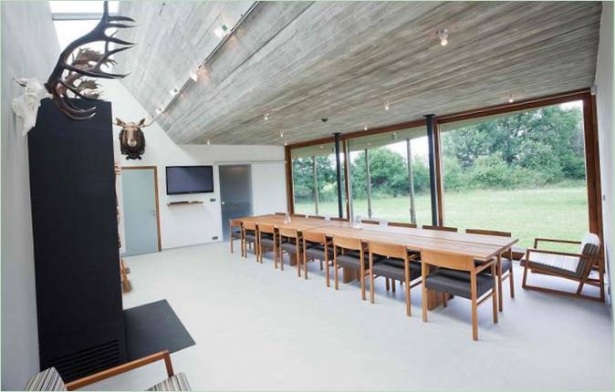 Sala da pranzo nel Green Hunting Lodge in Repubblica Ceca