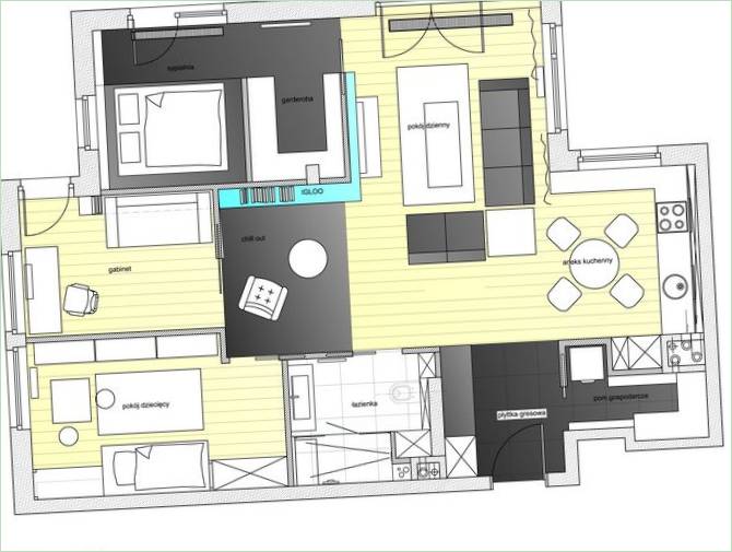 Layout della casa Igloo
