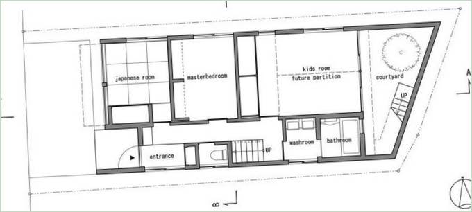 Pianta della casa privata NN