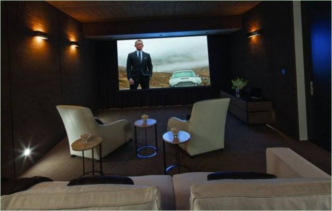 Laurel Way Residence: design d'interni dell'home theatre