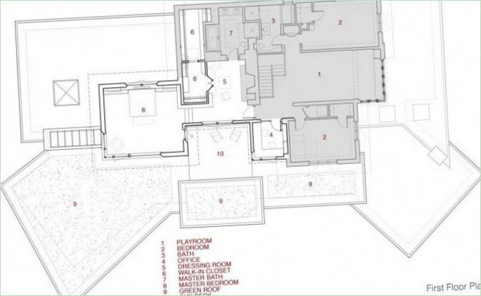 Layout della residenza di Chestnut Hill