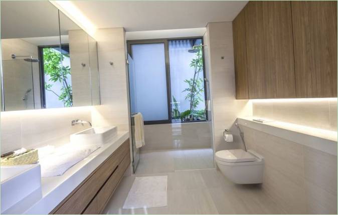 Design moderno degli interni del bagno