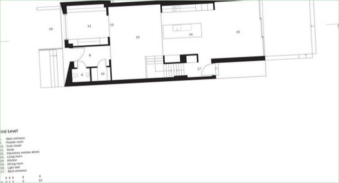 Pianta della casa familiare Counterpoint House