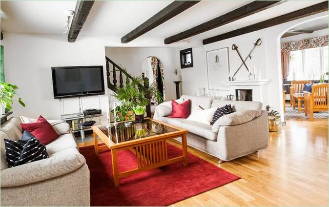 Dettagli interni: travi del soffitto