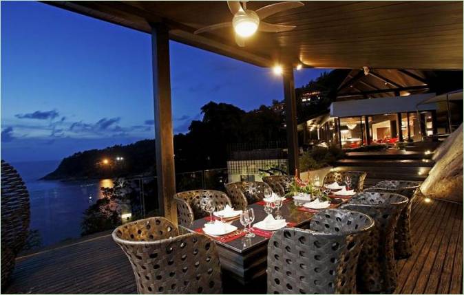 La terrazza di Villa Yin in Thailandia