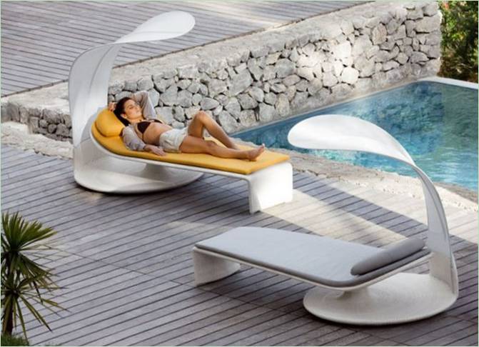 Arredamento moderno per esterni: un daybed