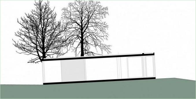 Disegno di una casa container in Germania