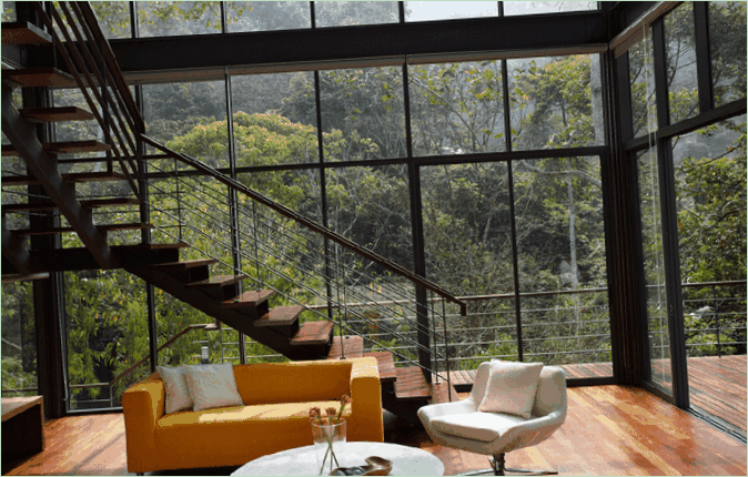Una casa tropicale unica con una vista magnifica