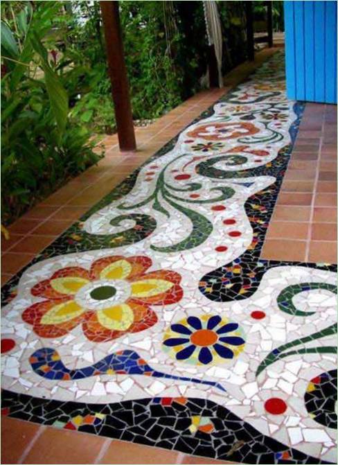 Piastrelle per patio a mosaico