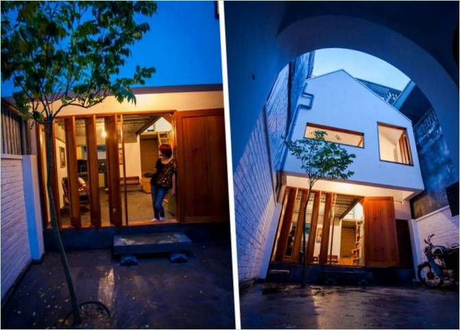 Collage di foto: esterno di una residenza privata di Hanoi