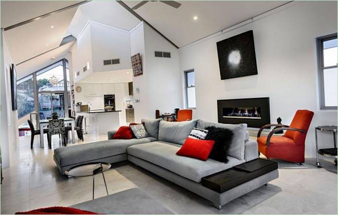 Un soggiorno moderno in una casa di Perth